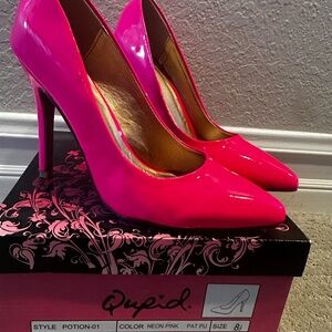 Hot pink heels.